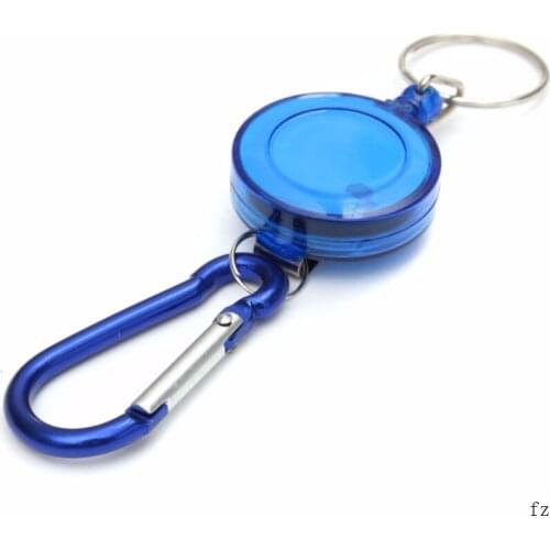 200 Pcs Retractable Badge Reel Plastic ID Lanyard Name Tag Card Badge Holder Recoil Belt Key Ring Clips Holder Key Chain