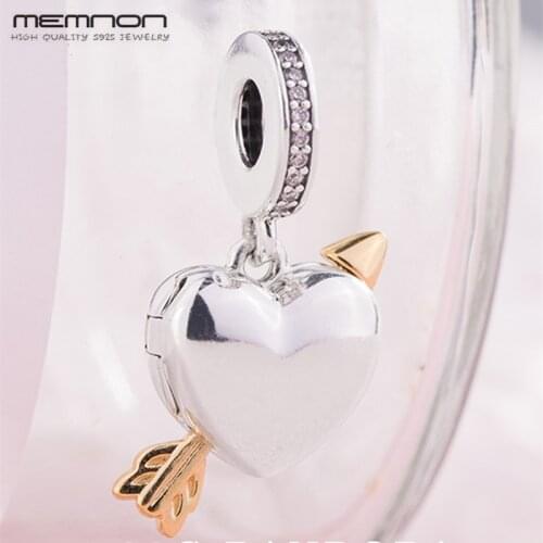 2019 Valentines Day Arrow of Love Dangle Charms 925 sterling silver heart charm fit bead charm Bracelets DIY Jewelry For women
