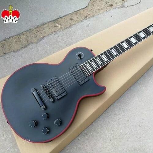 2021 Top quality FPLP-3023 Magic black color solid mahogany body ebony fretboard custom LP electric guitar, Free shipping