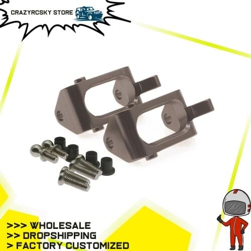 2x Blue Alloy Front Hub Carrier V2 For Rc Hobby Model Car 1/18 Wltoys A959 A969 A979 K929 Etc