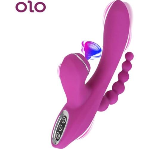 3 IN 1 Sucking Vibrator Wand Anal Vagina Clitoris Stimulator Female Masturbation Sex Toys for Women Adult Products