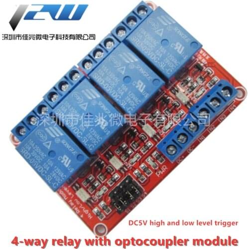 4-way 5V relay module with optocoupler isolation support high and low level trigger expansion board development board