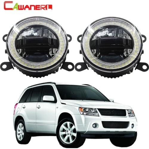 Cawanerl 2 X Car LED Light Fog Lamp Daytime Running Light DRL Angel Eye 3000LM 12V For Suzuki Grand Vitara 2 / II JT 2005-2015