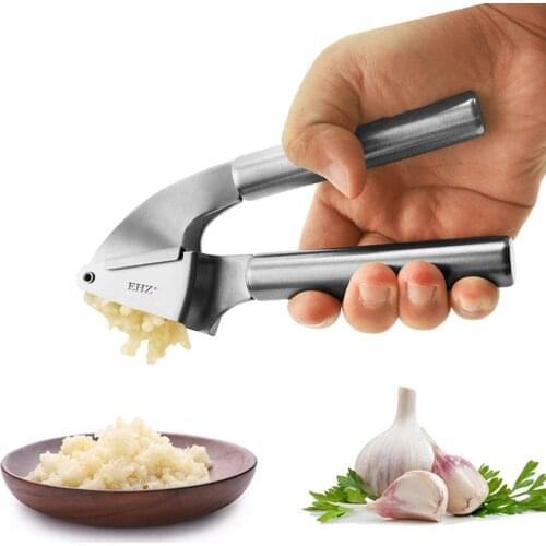 Garlic Press, Stainless Steel Professional Garlic Crusher and Mincer Ginger Press, Easy Clean, Easy Squeeze, Rust Proof