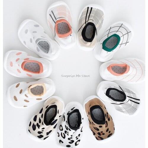 Baby Sock Shoes Casual Shoes Anti-slip Shoes Toddlers Girls Boys Cute Soft TPE Sole Slippers Spring Autumn Cartoon Walker Shoes