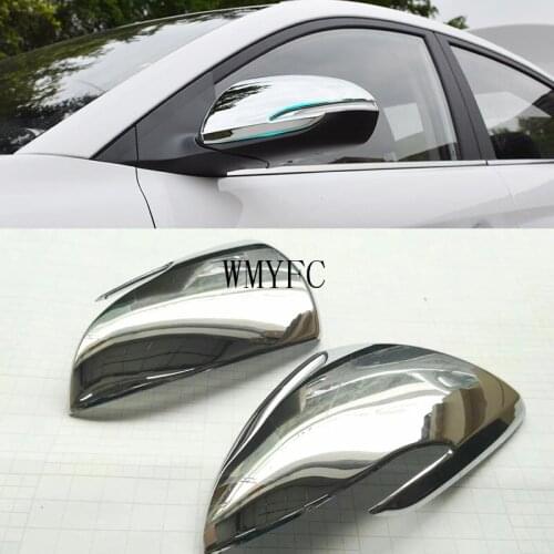 For Hyundai Elantra Avante 2016 2017 2018 ABS Chrome Door Side Rear View Mirror Cover Trim Cap Overlay Garnish Molding 2PCS