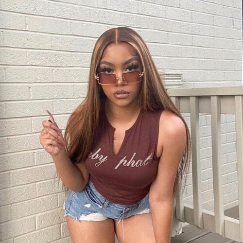 Harajuku Graphic T-shirt Alternative Summer Women Solid Color Letter Deep V Sexy Crop Tops Egirl Pink Tees Grunge Aesthetic