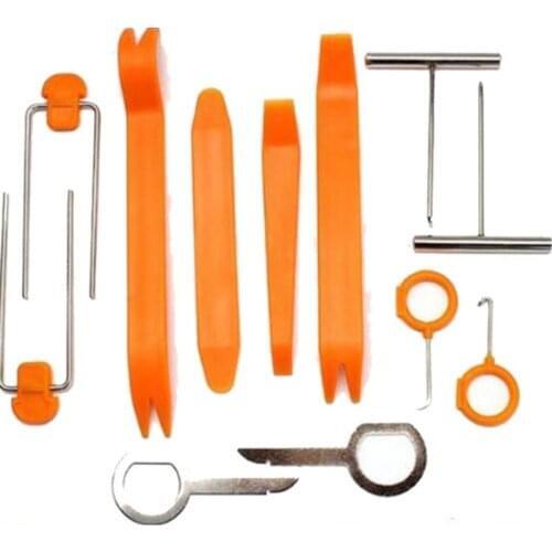 12 pieces / Set Plastic Lever Car Door Panel Repair Tool Trim Dash Radius Audio Remove Car Scratch Repair Pen Tire Cover Seal