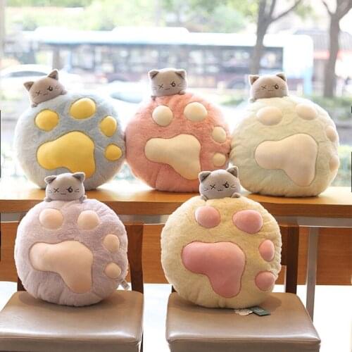 Kawaii Cats Paw Pillow Animal Cushion Stuffed Cat Paw Blanket Pillow Plush Toys Sofa Indoor Floor Home Chair Decor Children Gift