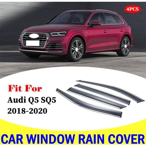 FOR Audi Q5 SQ5 window visor car rain shield deflectors awning trim cover exterior car-styling accessories 2018-2020