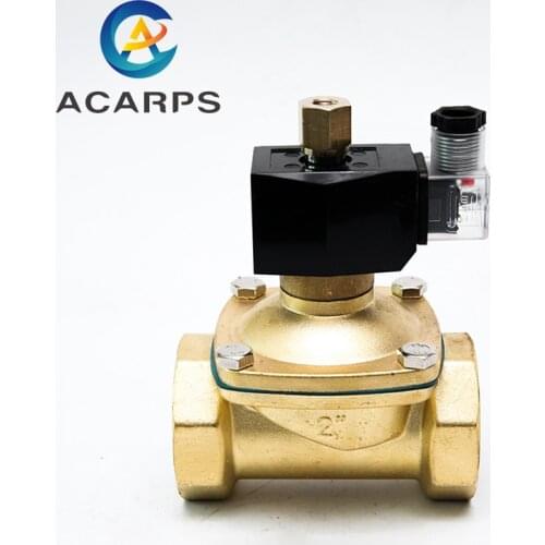 2" Brass Waterproof Solenoid Valve IP65 Normally Open Switch Valve Water Valve 220V 110V 24V 12V