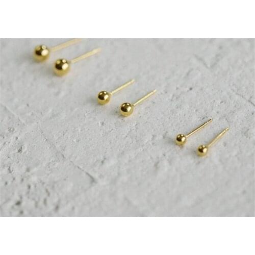 Liemjee Wholesale Sterling Silver Simple Beads Earrings Fashion Party Jewelry For Women Feature Namour Charm Gift All Seasons