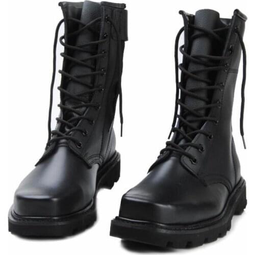 Steel Toe Men Boots Genuine Leather High Top Mens Motorcycle Boots Big Size Man Warm Wool Winter Outdoor Shoes