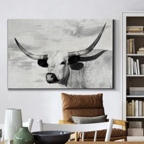 Painting Wall Art Buttercup Black White Animal Cool HD Printed Poster Modular Canvas Home Decoration Pictures For Living Room