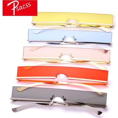 Psacss Metal Rimless Vintage Sunglasses Women Men Brand Designer Retro Sun Glasses Female Fashion Mirror Lunette De Soleil Femme