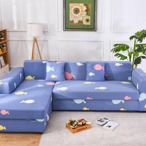 Modern Pure Color Fashion Elastic Sofa Covers for Living Room Polyester All-inclusive Stretch Slipcover Couch Cover Anti-dirty