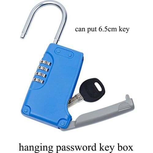 Portable Mini Password Key Safe Box Hidden Key Case 4-Digital Password Simulation Security Key Boxes Hold 4 Keys Storage Box