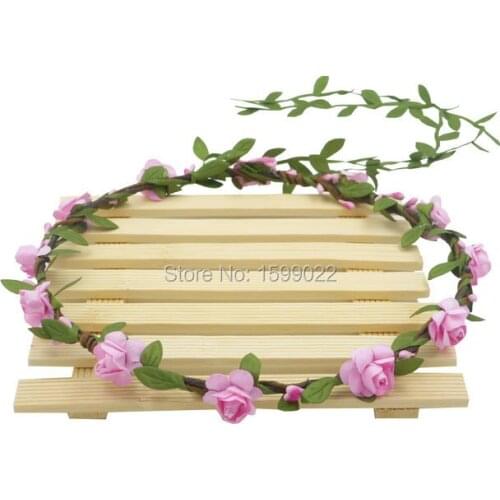 Fairy Halo Bridal Headband Vintage Bohemian Hair Accessories Garden Wedding Decoration Flower Girl Headpiece Bridesmaid Wreath