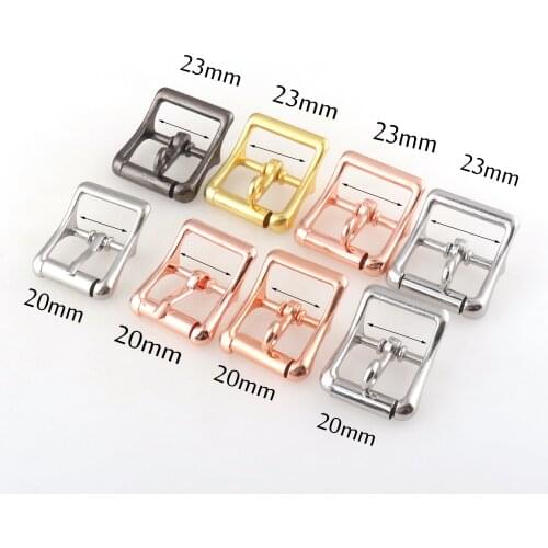 Rose Gold Silver Center Bar Buckle Slide Buckles 20mm 23mm Fasteners Adjuster Buckles for Bag Luggage Straps Purse Belt 6 PCS