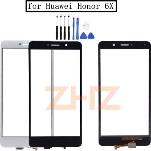 For Huawei Honor 6X Touch Screen for Huawei GR5 2017 Touch Panel Front Glass Cover Front Outer Glass +tools Repair Spare Parts