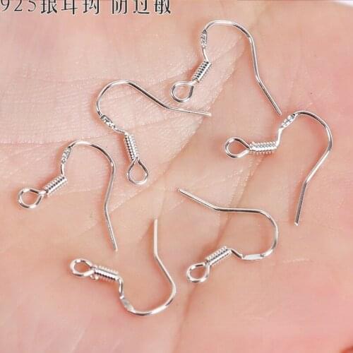 925 Silver Plated Diy Ear Hooks Earrings Jewelry Accessories Handmade Earrings Material Package