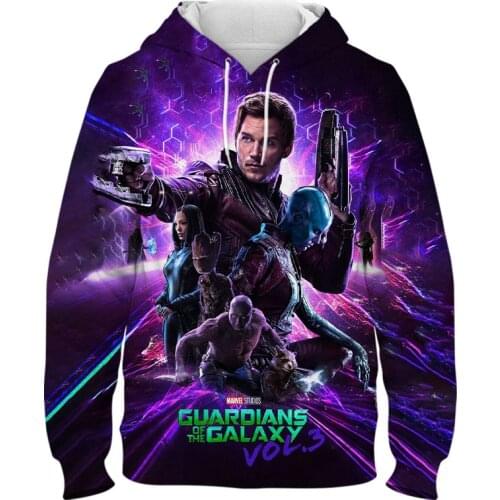 Marvel Movie Guardians of the Galaxy Hoodie Men Women 3D Print Hooded Sweatshirt Boy Girl Kids Hip Hop Streetwear Hoodies Tops