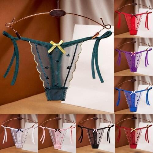 2021 Women Thong Sexy Panties Thong Lace Pants Ladies Solid Briefs Underwear Female Underwear Cross Strap lenceria sensual mujer