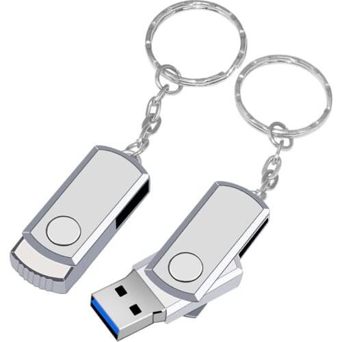 Stainless Steel USB 3.0 Pen Drive 256GB 128GB USB Flash Drive 16GB 32GB 64GB Pendrive USB Stick with Keychain Flash Drive