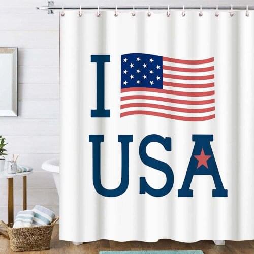 Skull USA Flag Print Waterproof Fabric Shower Curtain Elephant UK Canada National Flag Polyerster Home Bathroom Curtaion Decor