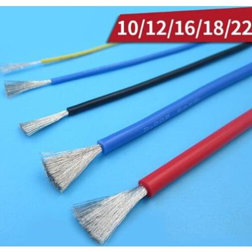 10 Meter 10/12/16/18/22AWG Battery Wire Silicone Wire for Motor/ESC DIY RC Car/Boat/Airplane Models Wiring Cable