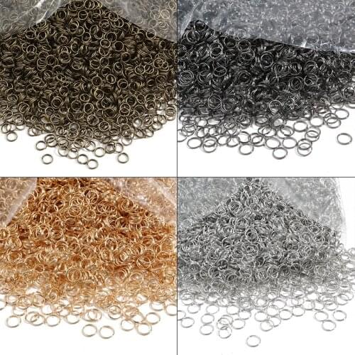 200-500Pcs 5 6 8 10mm Metal Double Loops Open Jump Rings Split Ring Connector For jewelry Making Findings DIY Bracelet Earrings