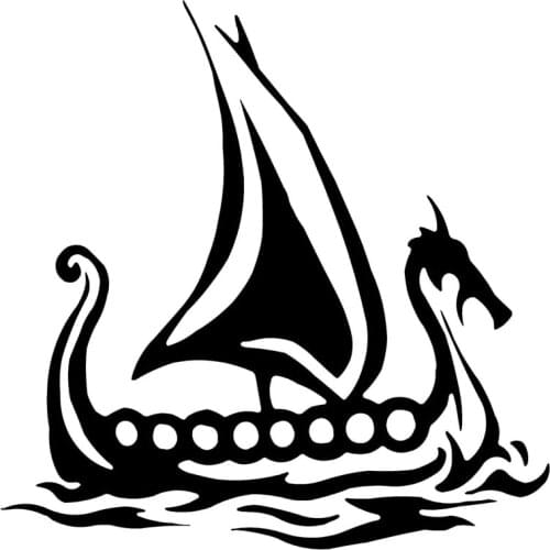 9.5*9.5CM Viking Ship Vinyl Decal Car Motorcycle Accessories Car Window Stickers C2-0633
