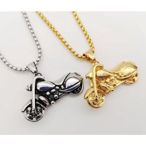 Black Knight Stainless steel Motor bike pendant necklace mens punk motorcycle biker necklace mens cool fashion jewelry BLKN0435