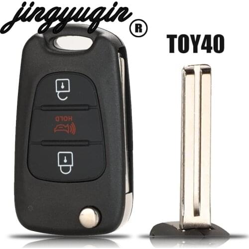 Jingyuqin New Remote Car Key Shell For Hyundai I20 I30 IX35 I35 Accent Kia Picanto Sportage K5 3 Buttons Flip Folding Key Fob