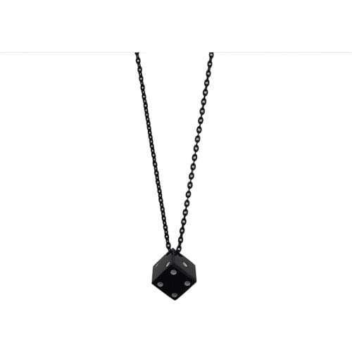 Korean Harajuku Retro Simple Lucky Dice Necklace Ins Rock Punk Hotsale Trendy Pendant Men and Women Accessories Gift