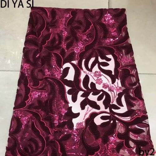 DI YA SI LACE Net French Lace Material High Quality French Net African Lace Fabric With Stone Nigerian Wedding African Lace