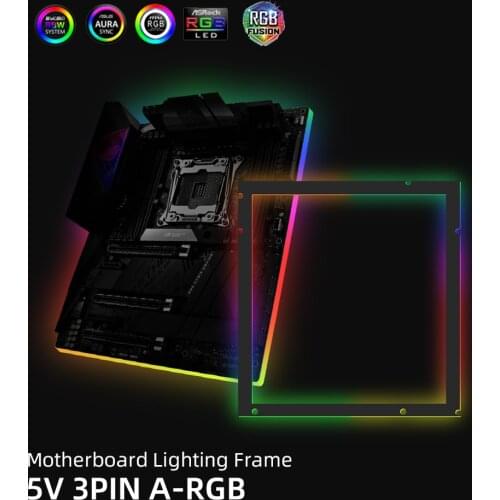 MOBO A-RGB Frame Acrylic ATX MATX ITX 5V3Pin Motherboard Lighting Pad AURA SYNC PC Case Frame Decoration Custom MOD Panel
