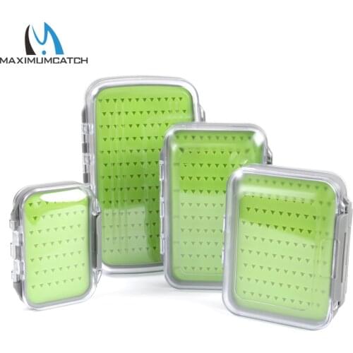 Maximumcatch Fly Fishing Box Easy-Grip Silicone Insert Tackle Boxes Double Side Clear Lid