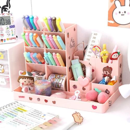 Multifunctional Pen Holder Storage Box Desktop Cute Pen Holder Storage Box Desktop Desk Accessories Stationery And Office
