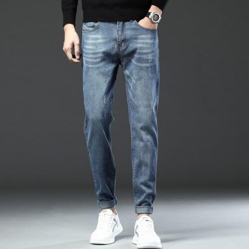 Mens Jeans casual cotton Denim straight cotton loose work long pants jeans blue black pants For 4 seasons TP8039