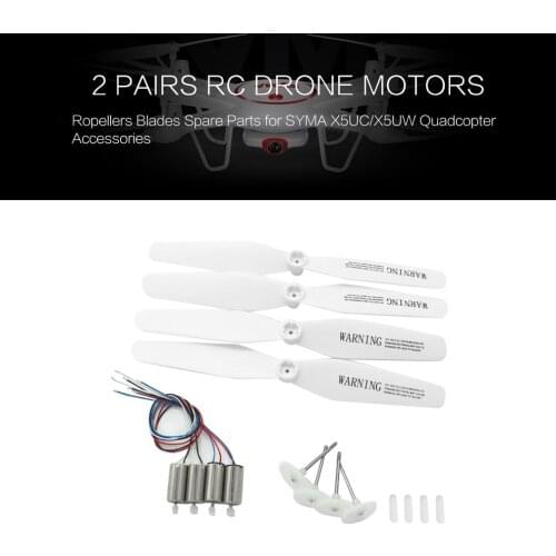 4PCS Motor Engine 4PCS Propeller Main Gear Set Spare Part Kit for SYMA X5UC X5UW RC Drone Quadcopter Replacement Accessory