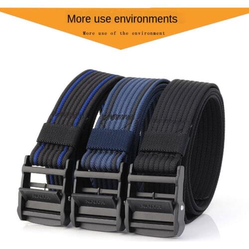 Durable Metal Nylon Buckle Belt Adjustable Outdoor Casual Quick Release Training Sport Belt Width 3.8CM Length 125 CM
