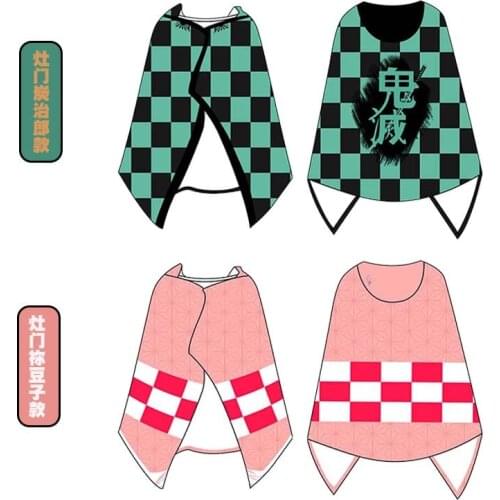 Demon Slayer Kimetsu No Yaiba Cosplay Cotumes Hashibira Inosuke Cloak Hoodies Plush Coat Hooded Buttons Cape Bathrobe Unisex