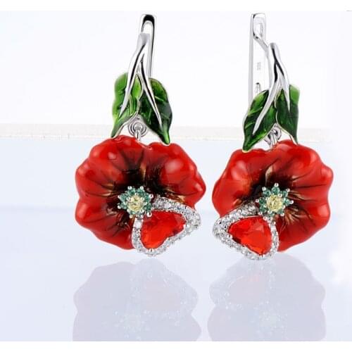 MOONROCY Drop Shipping Rose Gold Color Ross Quartz Cute Heart Pink Opal Earrings Pendant Hook for Women Girls Jewelry Wholesale