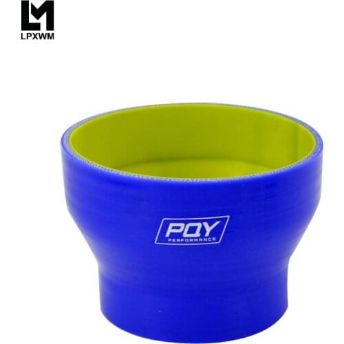 Blue&yellow 3\"-4\" 76mm-102mm Silicone Hose Straight Reducer Joiner Coupling SH300400