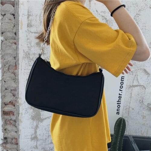 Underarm bag spring and summer new style Jane cold retro style crescent all-match chain bag bag shoulder handbag