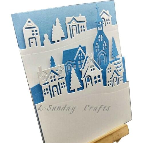L-Sunday Crafts Stencils House Cut Die Metal Cutting Dies Scrapbooking Embossing Album Paper Cardmaking Craft Decor