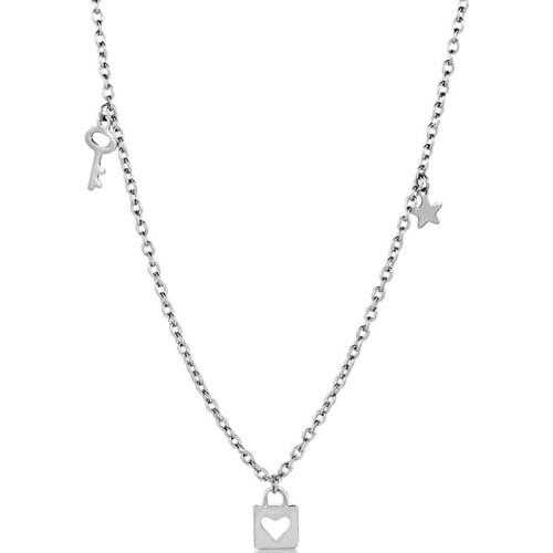 Unique Simple Design Heart-Shaped Frame Pendant Necklace Charm Stainless Steel Necklaces Women Men Memorial Jewelry Accessories