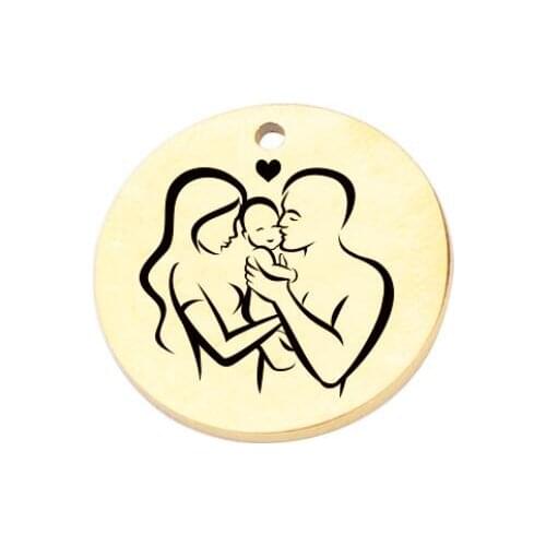 20Pcs/Lot Size 15-30mm Mirror Polished silver Color Stainless Steel Round Pendants Stamping Blanks For DIY Making Necklace