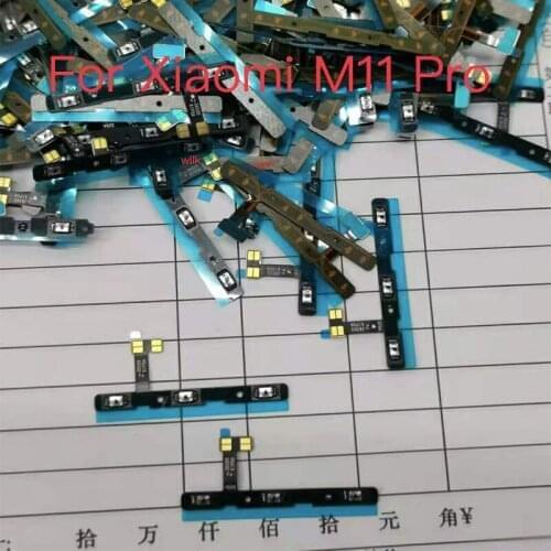 1pcs New Power ON OFF Volume Up Down Side Button Flex Cable For Xiaomi M11 Pro M11pro Power On Off Volume Switch Flex